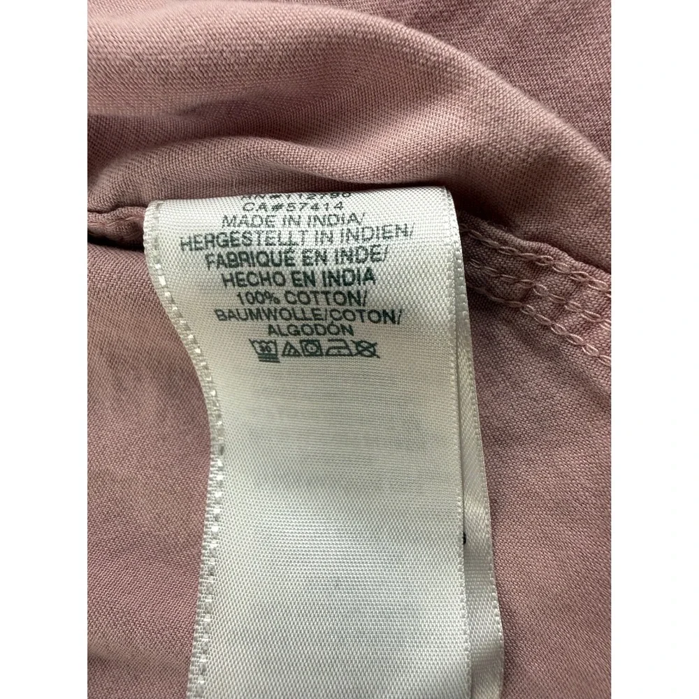 Streetwear Short Sleeve Button Down Shirt Pink Large True Religion